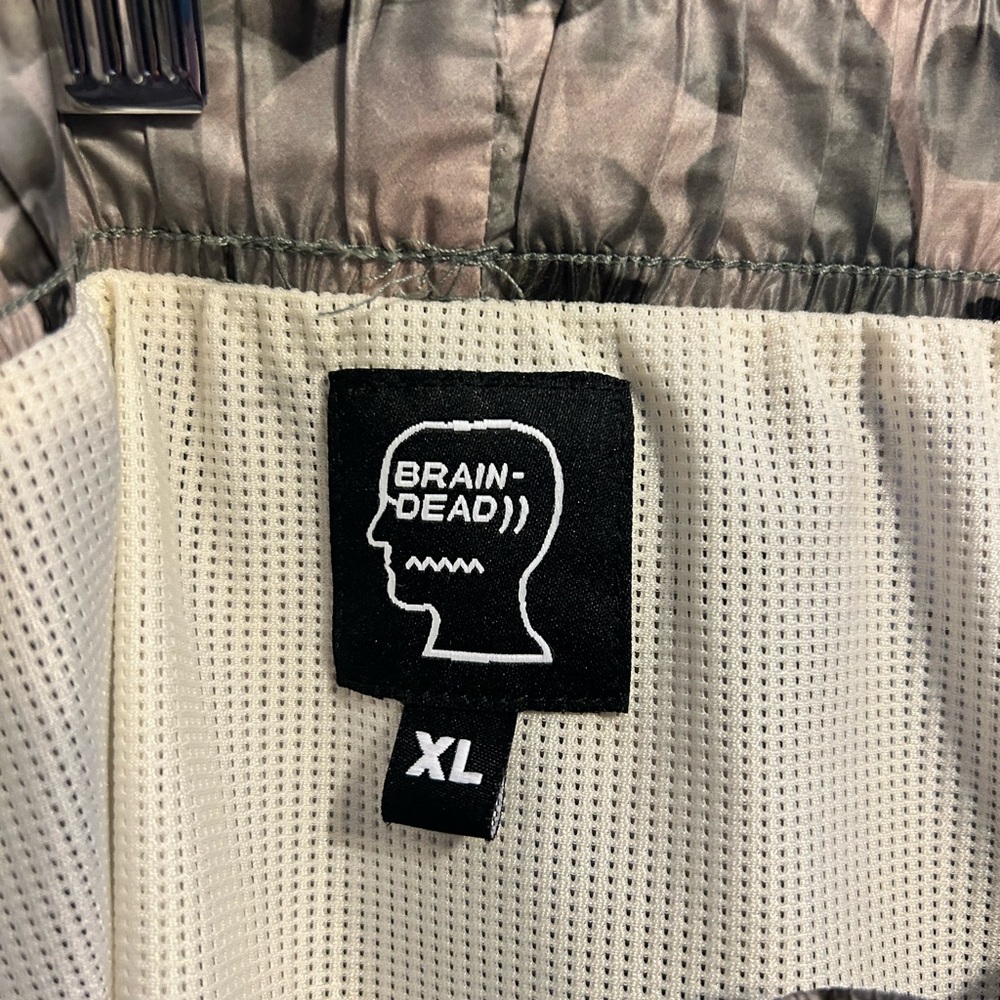 Brain Dead Black & Cream Mesh-Lined Skirt